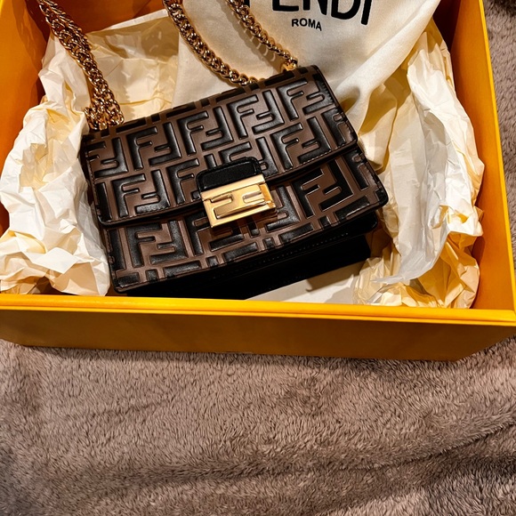Brand New Fendi Kan U Small/Medium sized Chain Shoulder/Crossbody/Tote Bag - Picture 2 of 9